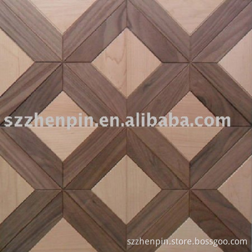 Solid wood art parquet flooring (maple walnut )